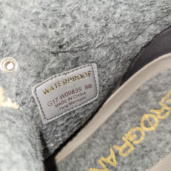 Cole Haan Boots Womens 8 B Cream Zerogrand Patent Leather Sherpa Waterproof - Picture 11 of 12